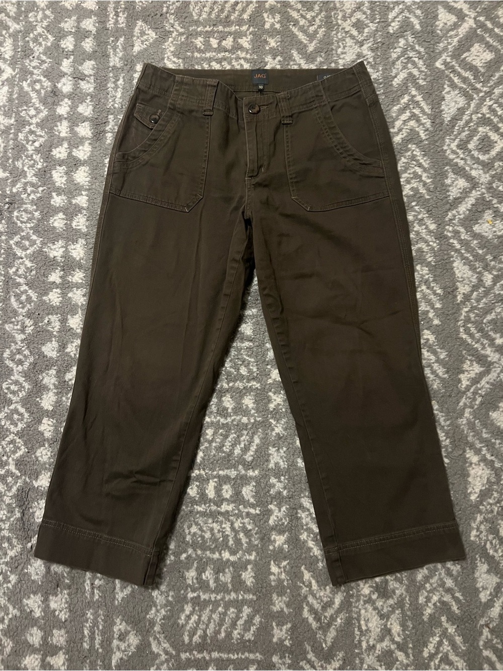 Jag brown Cropped Utility Capris size 10